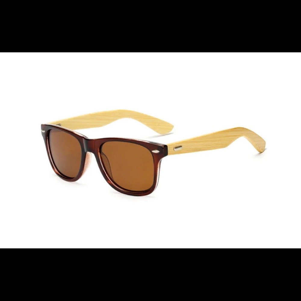 Pereless Men’s Prime Sunglasses Brown & Bamboo Frame / Brown Lenses Square New